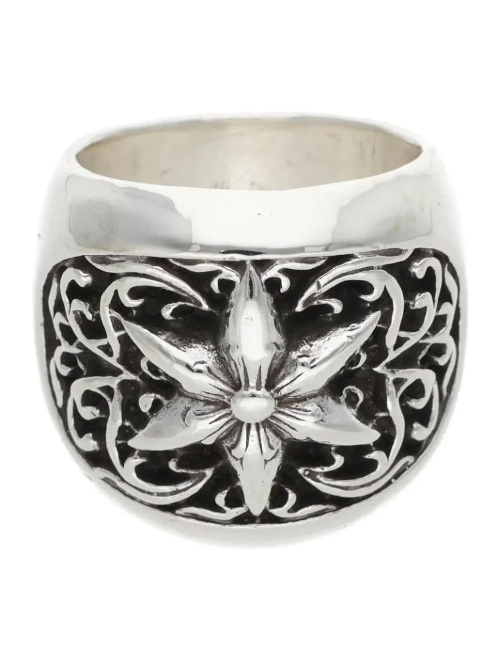 Chrome Hearts Clssc Oval Star Classic Silver Ring